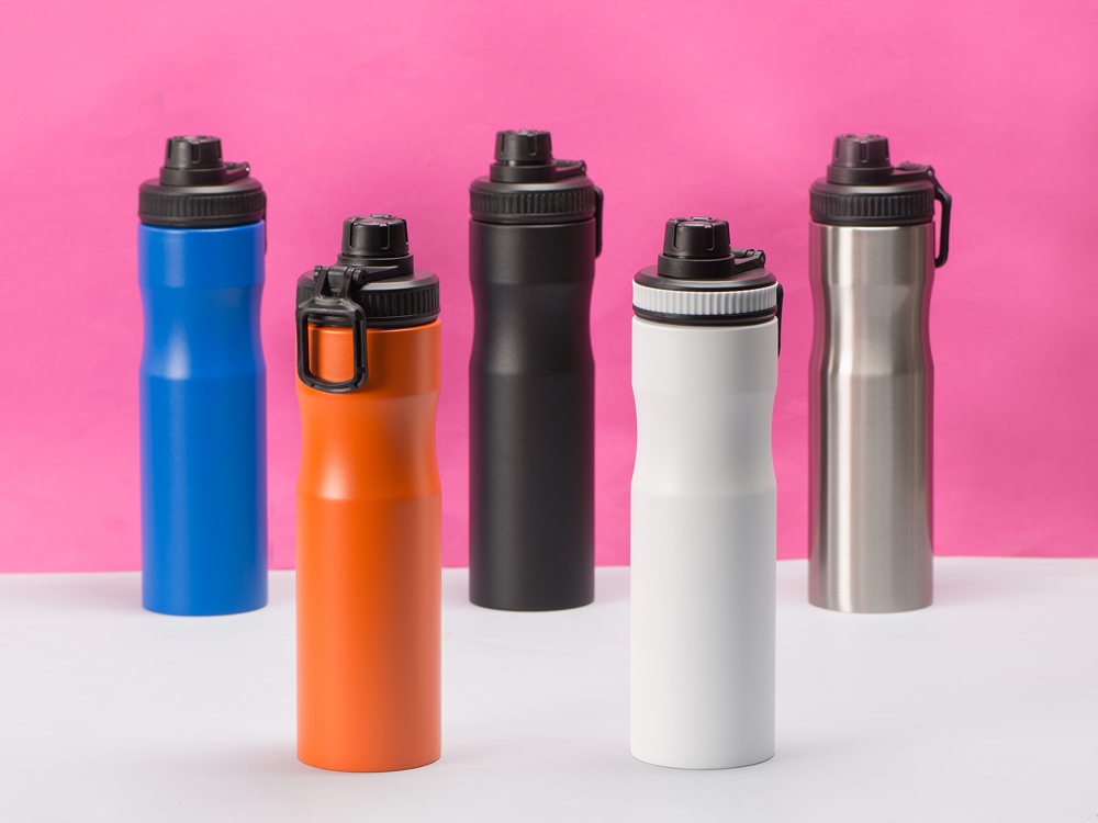 Бутылка для воды Supply Waterline, нерж сталь, 850 мл, оранжевый-10