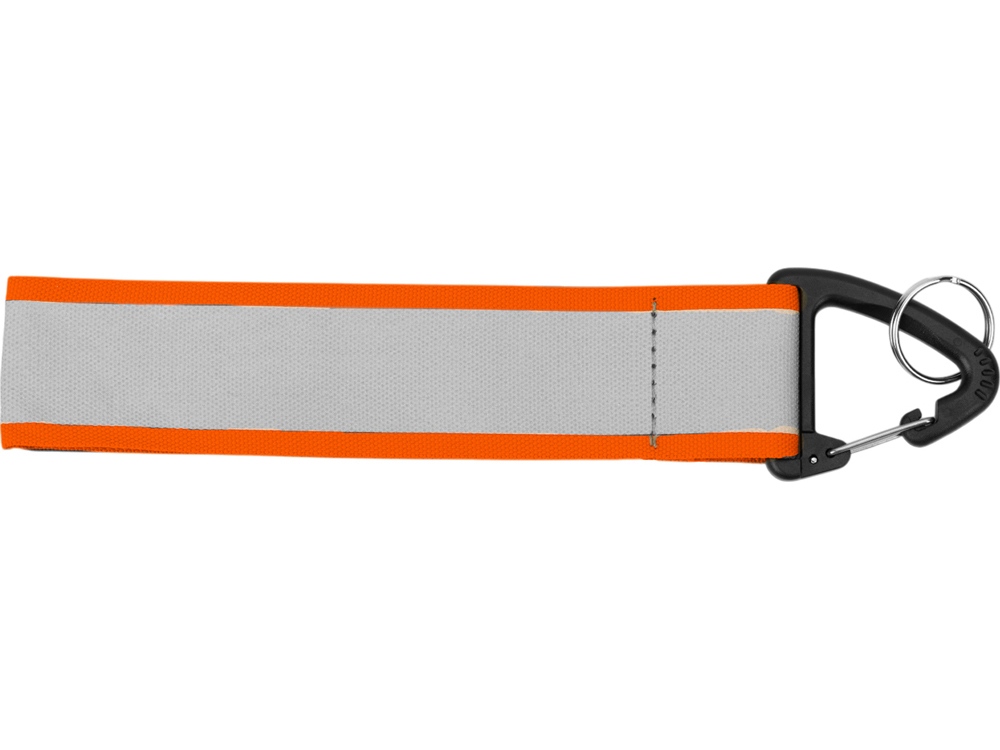 Светоотражающий брелок Reflector, серебристый/неоновый оранжевый-1