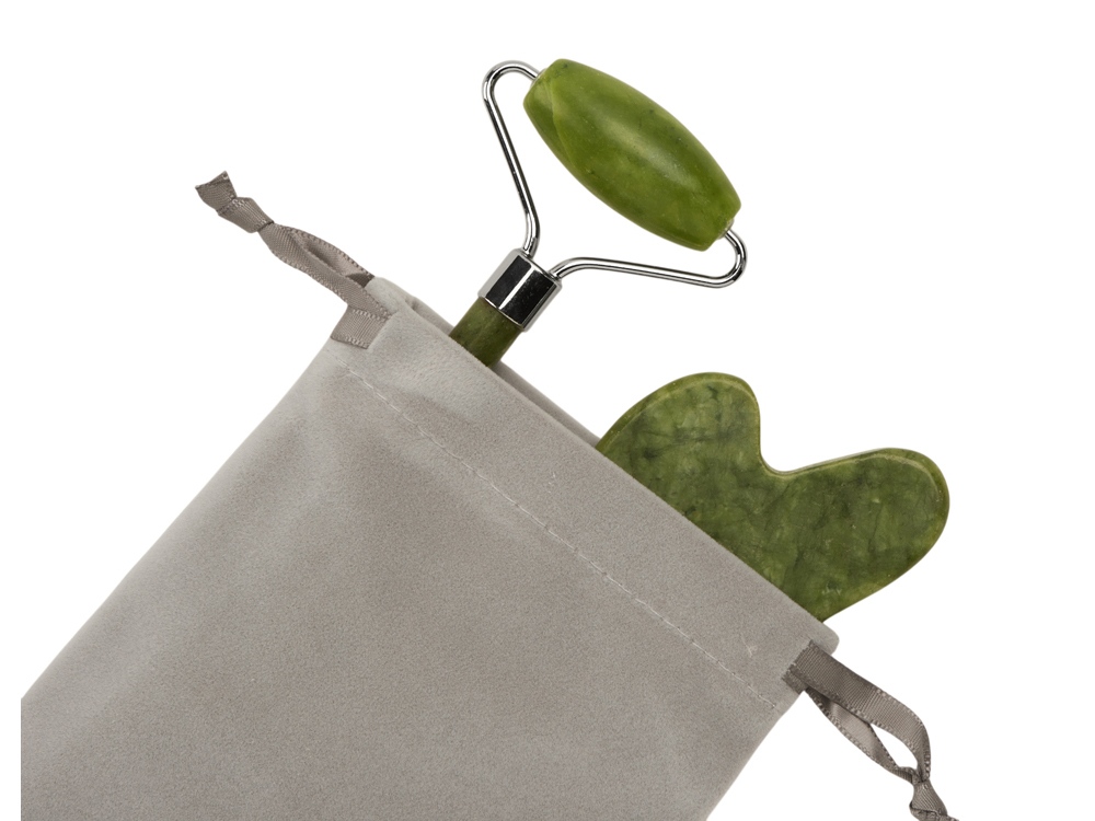 Сет роллер и гуаша Rituals из нефрита, зеленый-3