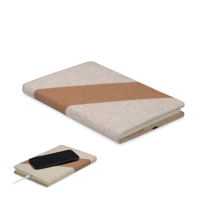 Блокнот А5 2 в 1, бежевый-0