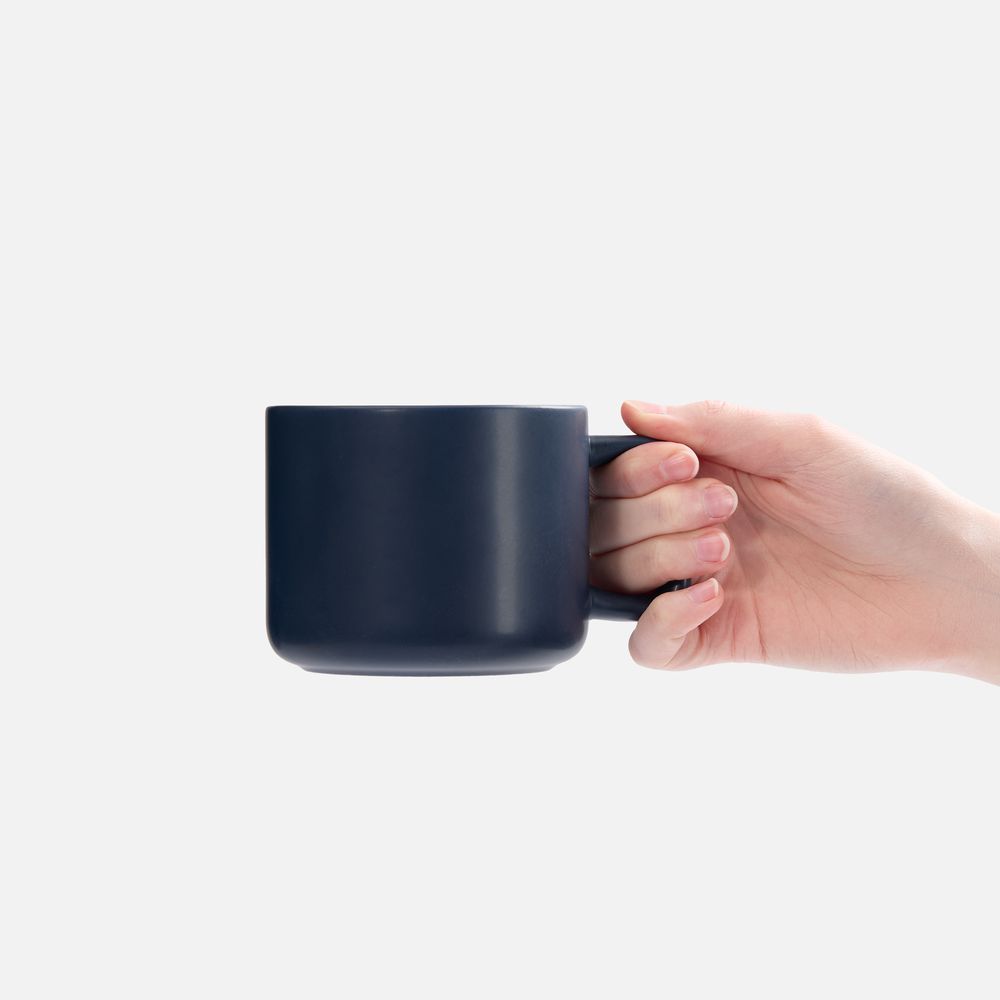 Чашка Jumbo в коробке матовая, темно-синяя-2