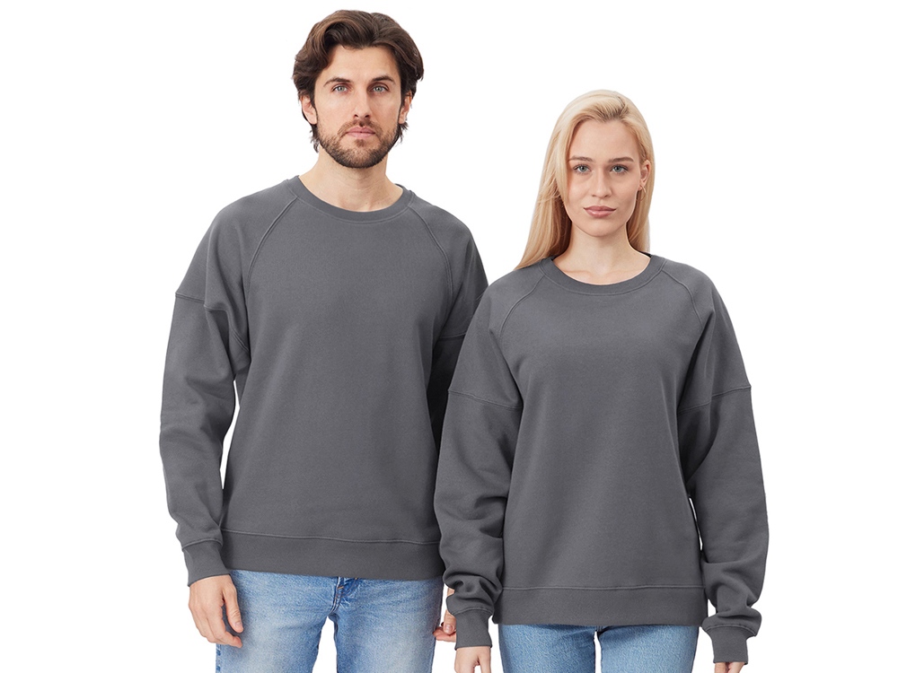 Свитшот оверсайз Paris, унисекс, темно-серый-0