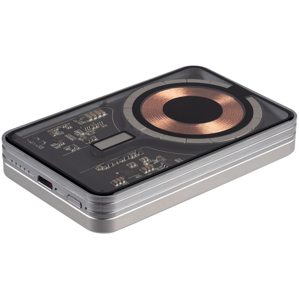 Магнитный беспроводной аккумулятор Cooper Ergo 5000 мАч, серебристый-0