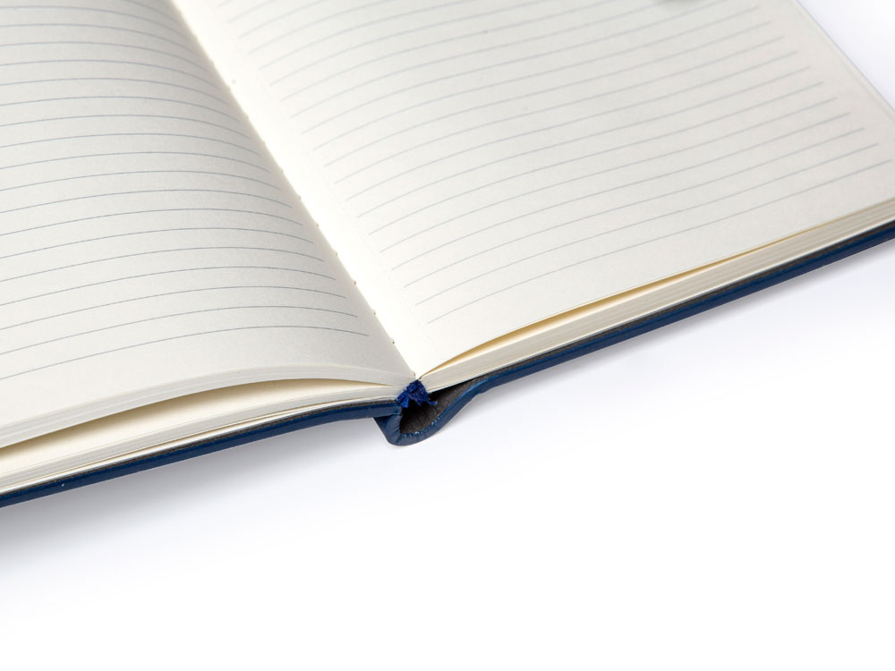 Бизнес блокнот А5 Monoi с клапаном, твердая обложка, 128 листов, темно-синий-5