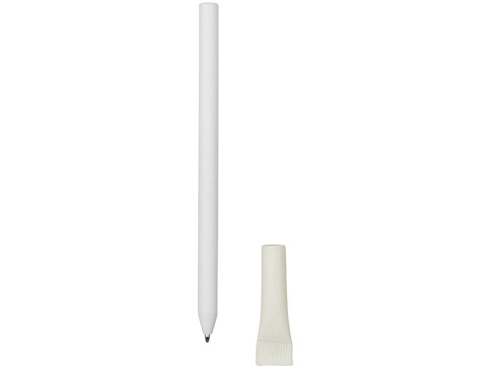 Ручка картонная с колпачком Recycled, белый-1