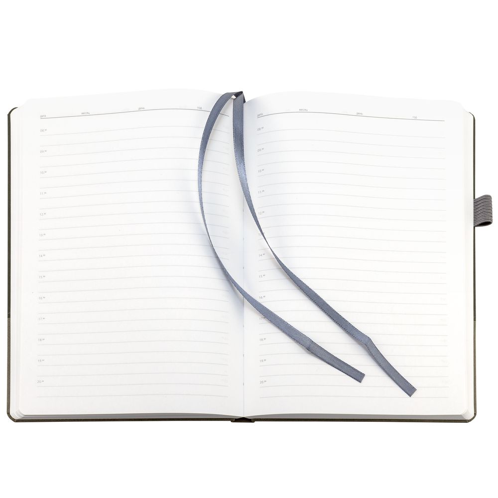 Ежедневник Horizon, недатированный, серый-5