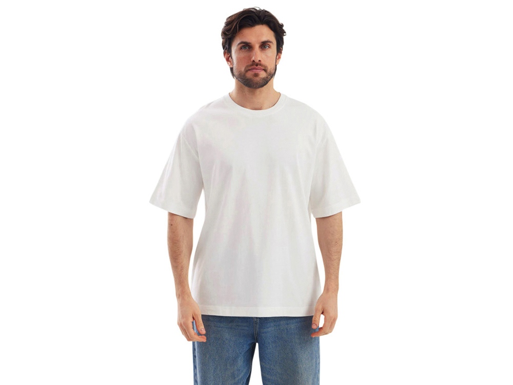 Футболка Kyoto из джерси 180 г/м2 с пич отделкой, унисекс, молочный-0