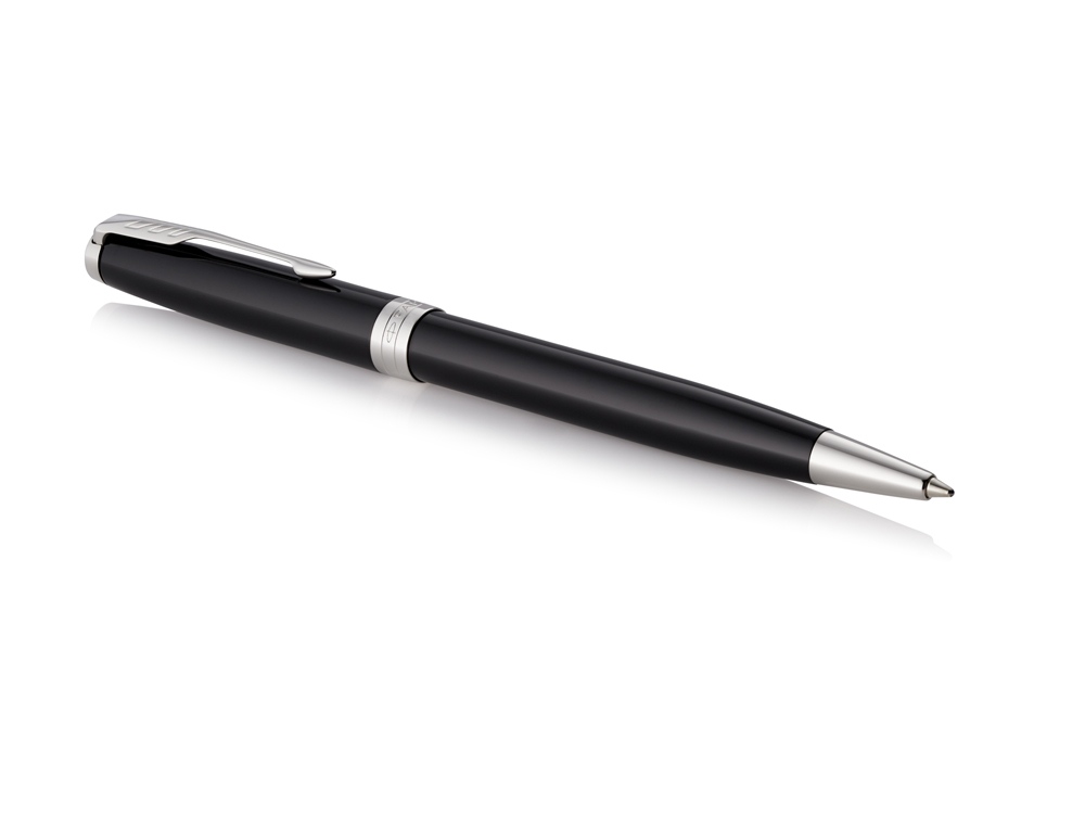 Ручка шариковая Parker Sonnet Core Black Lacquer CT, черный/серебристый-1