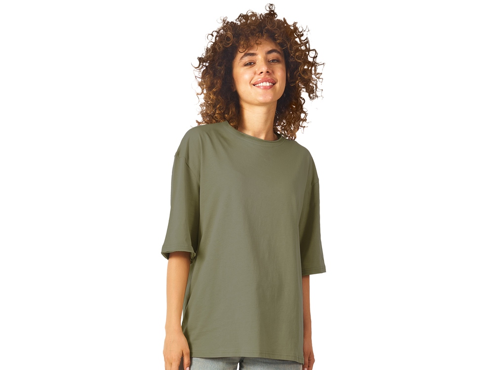 Футболка оверсайз Liyon унисекс, хаки-2