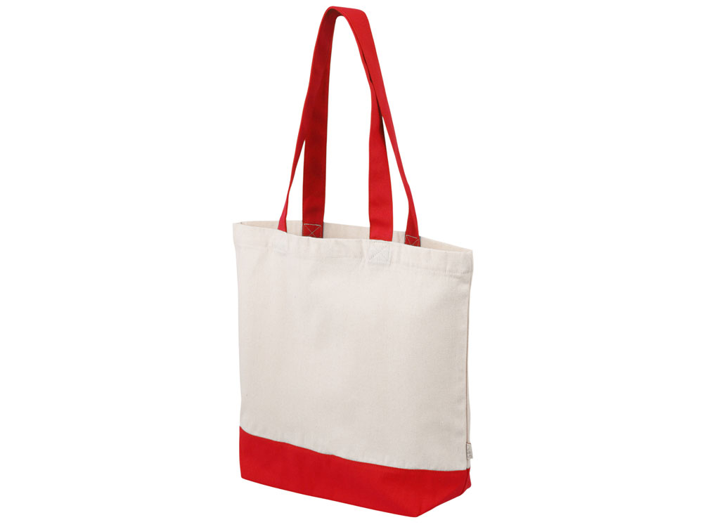 Сумка для шоппинга Cotton из переработанного хлопка 280 г, красный-2