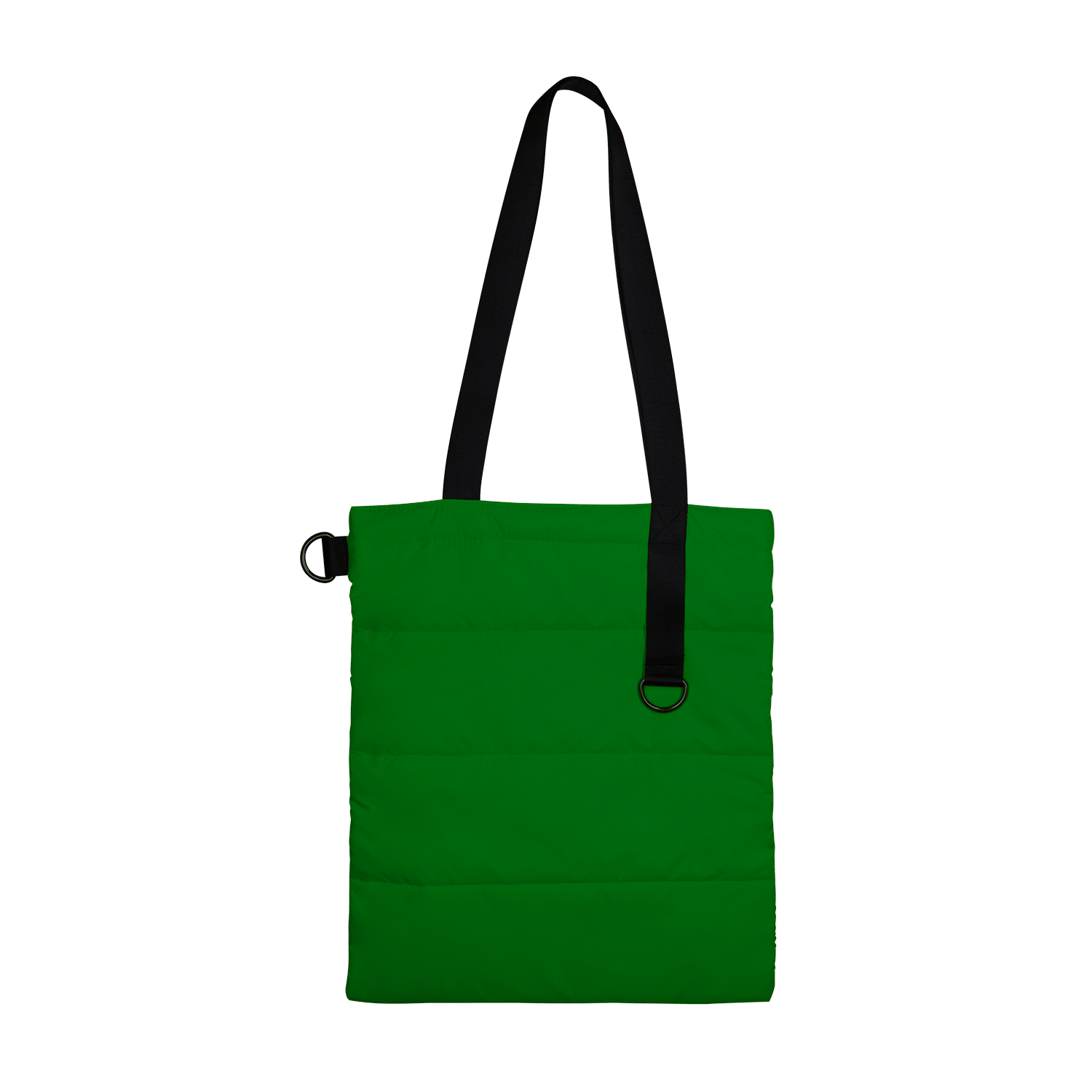 Шоппер Superbag Bubble New, стёганый, со скрытой магнитной кнопкой (зеленый с черным)-1