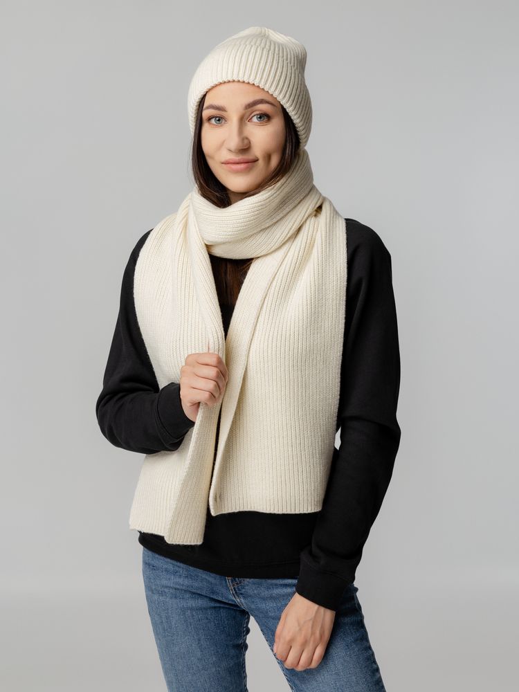 Шарф Tommi, молочно-белый (ванильный)-4