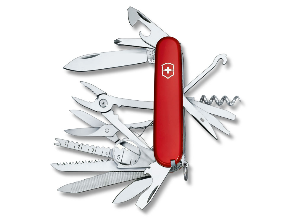 Нож перочинный VICTORINOX Swiss Champ, 91 мм, 33 функции, красный-1