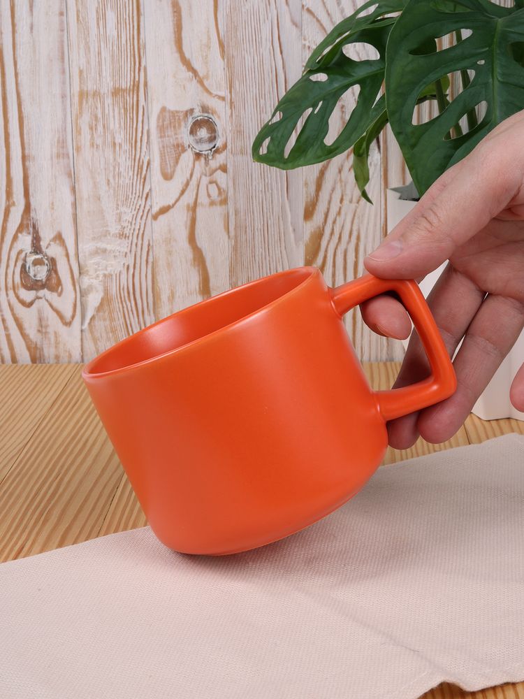 Чашка Jumbo, ver.2, матовая, оранжевая-3