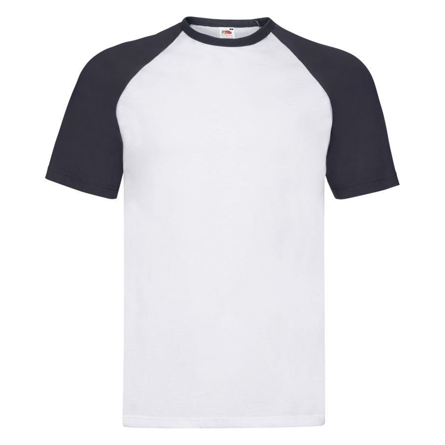 Футболка мужская SHORT SLEEVE BASEBALL T 160, темно-синий, белый-0