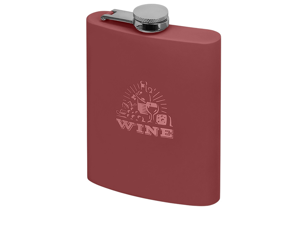 Фляжка 240 мл Remarque soft touch, 304 сталь, бургунди-2