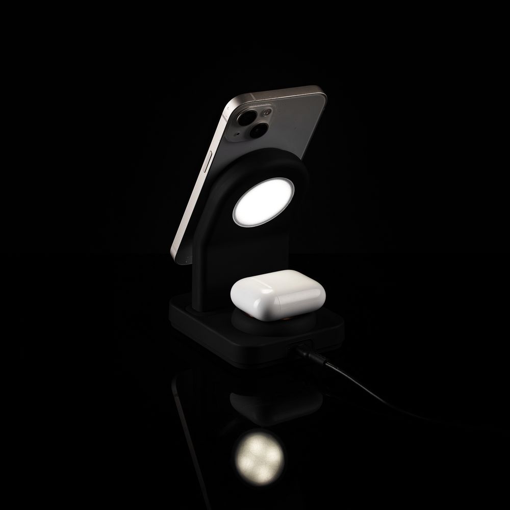 Зарядная станция с подсветкой Cooper Duo, черная-5