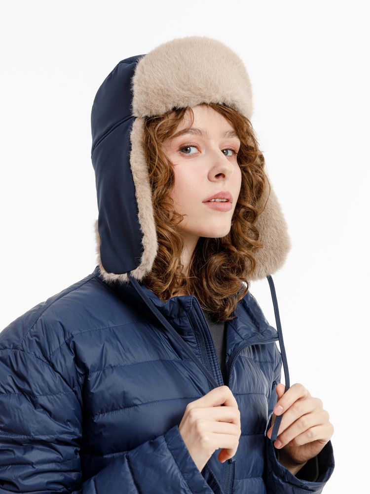 Шапка-ушанка Wasa, темно-синяя-7