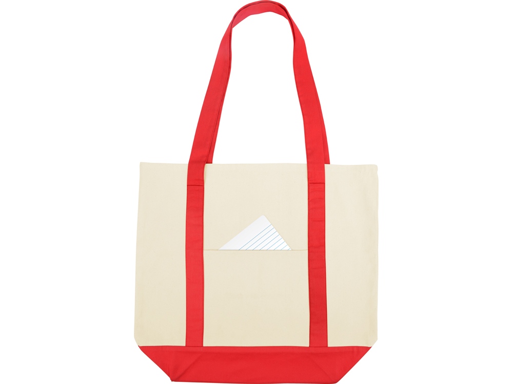 Сумка для шопинга Cotton, натуральный/красный-3