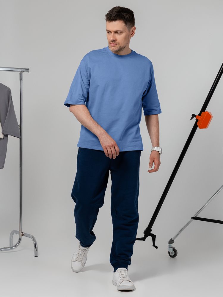 Футболка оверсайз унисекс Kosmos 2.0, синяя-4