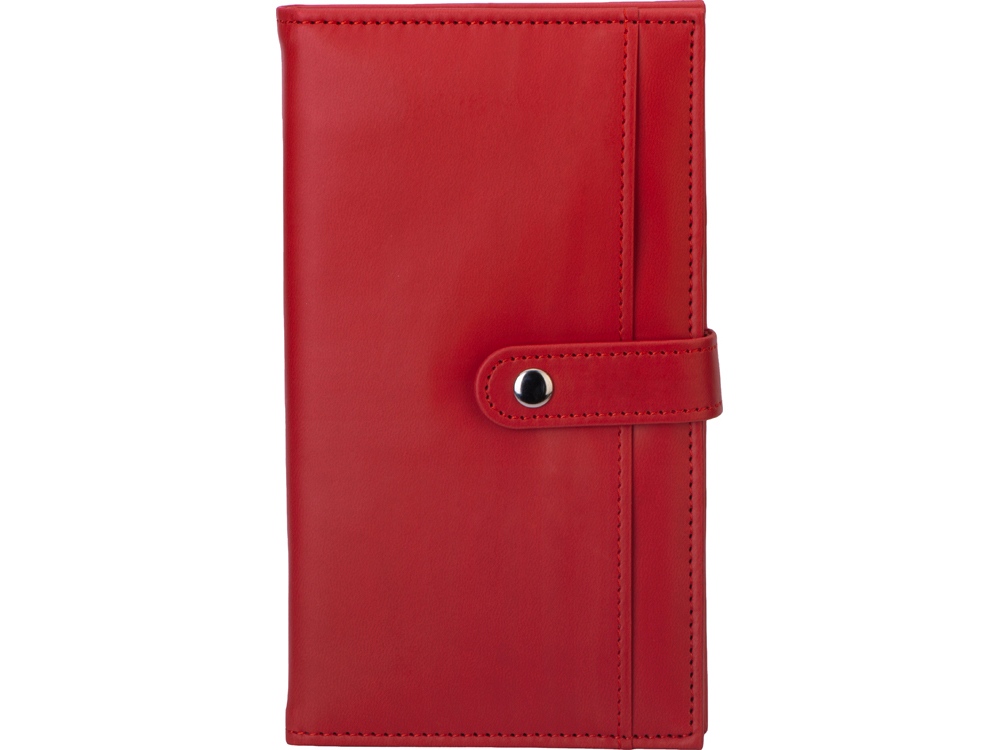 Блокнот-кошелек с сменным блоком А6 Wall Street, 64 листа, красный-5