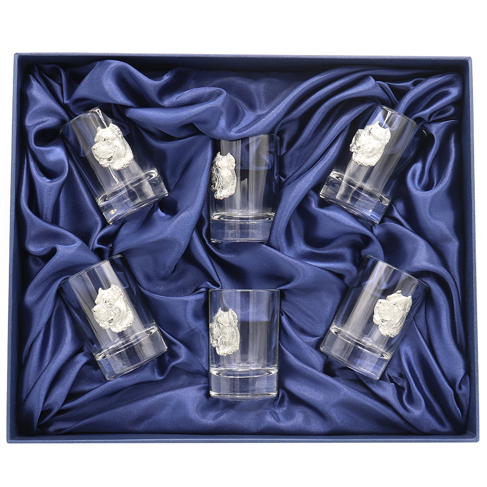 Новогодний набор стопок для водки &amp;quot;Друг человека&amp;quot; 6176, Прозрачный-0