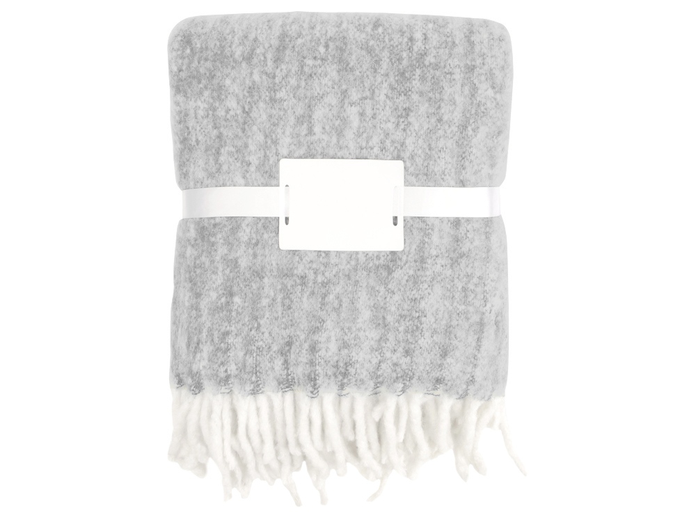 Плед Warmy с шерстью, светло-серый-3