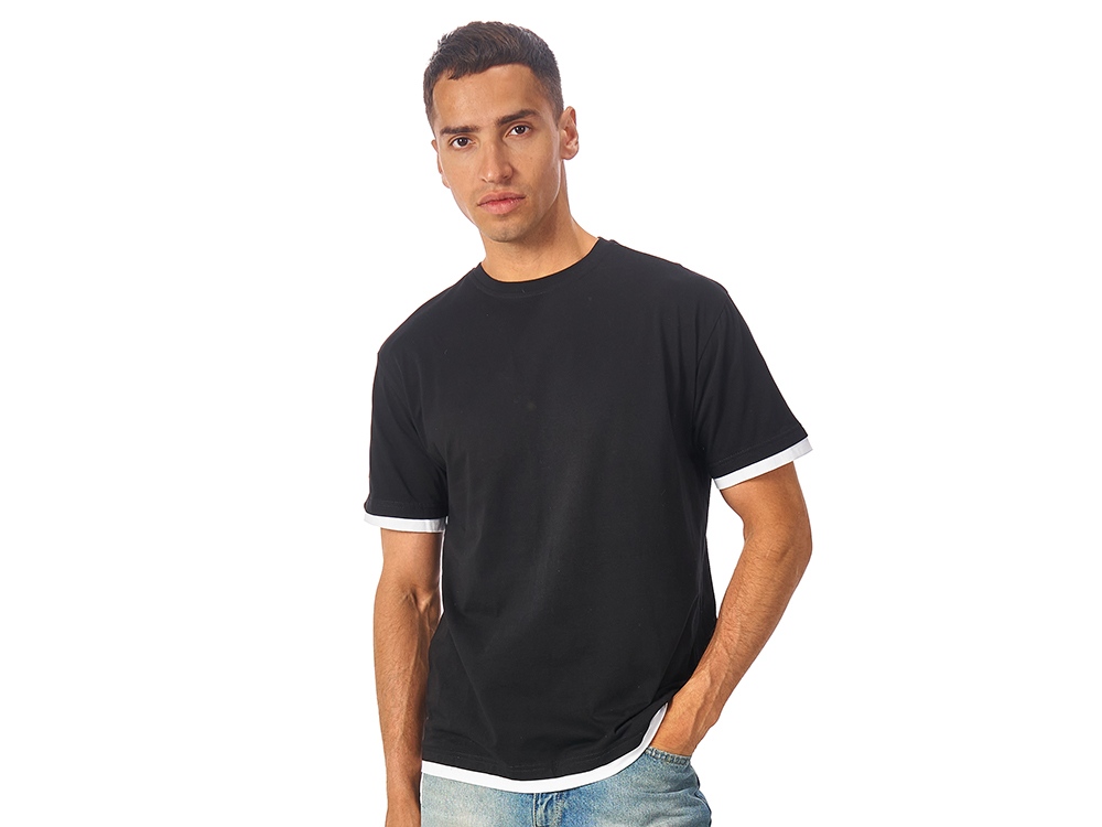 Футболка Rotterdam мужская, черный/белый-0