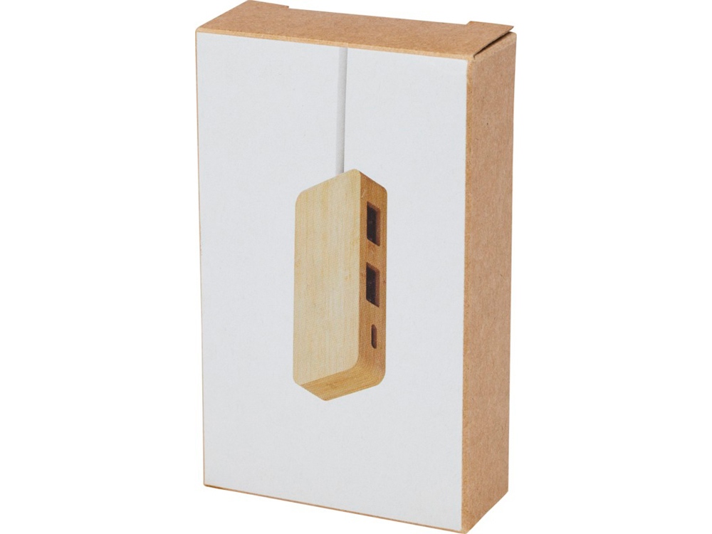 USB-концентратор Tapas из бамбука, натуральный-5