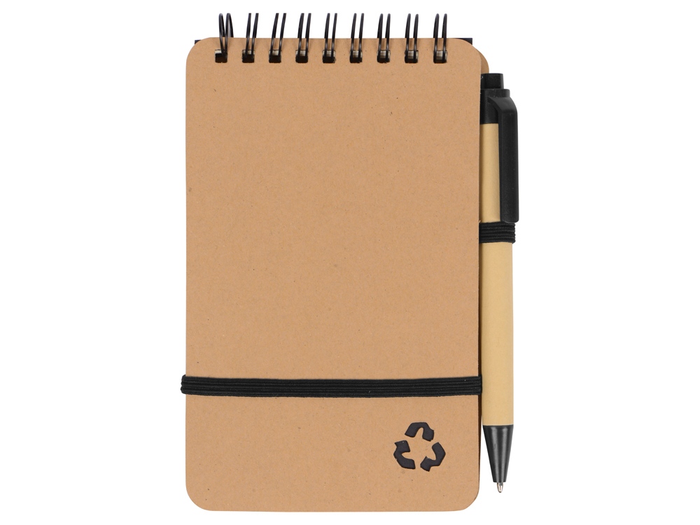 Набор канцелярский с блокнотом и ручкой Masai, 70 л. нелинованных, черный-4