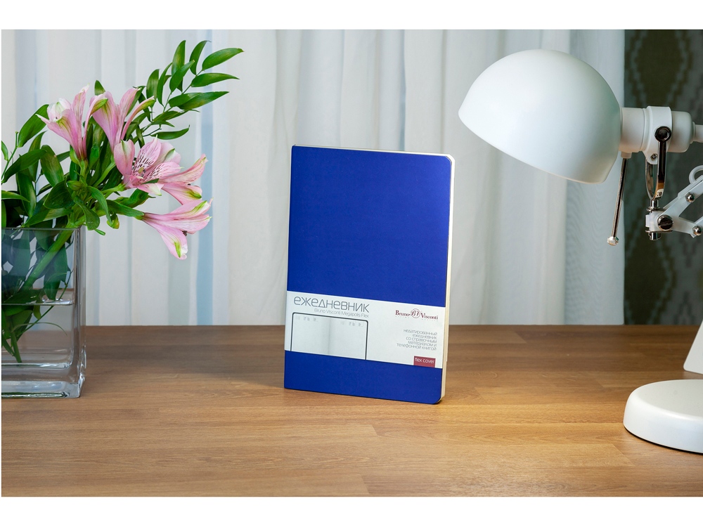 Ежедневник А5 недатированный Megapolis Velvet Flex, синий-9