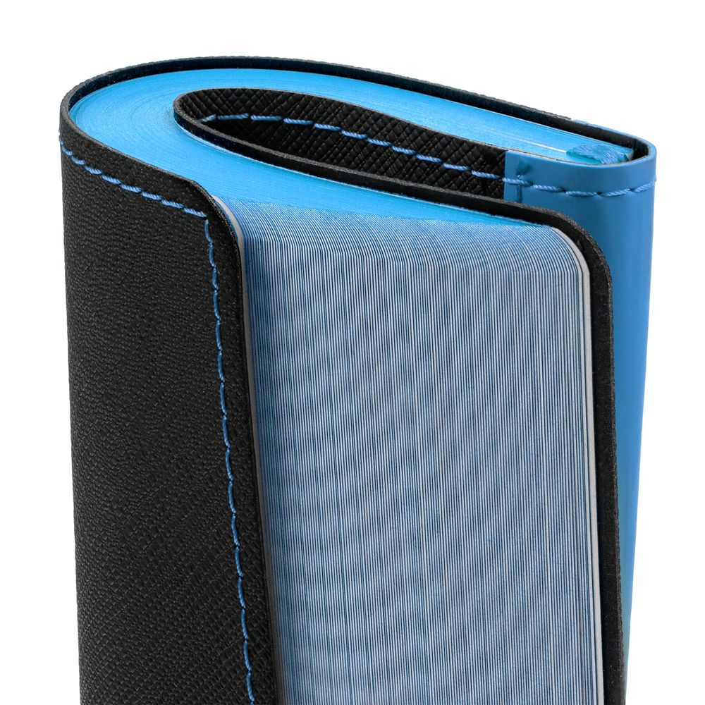 Ежедневник Nice Twice, недатированный, черный с голубым-2