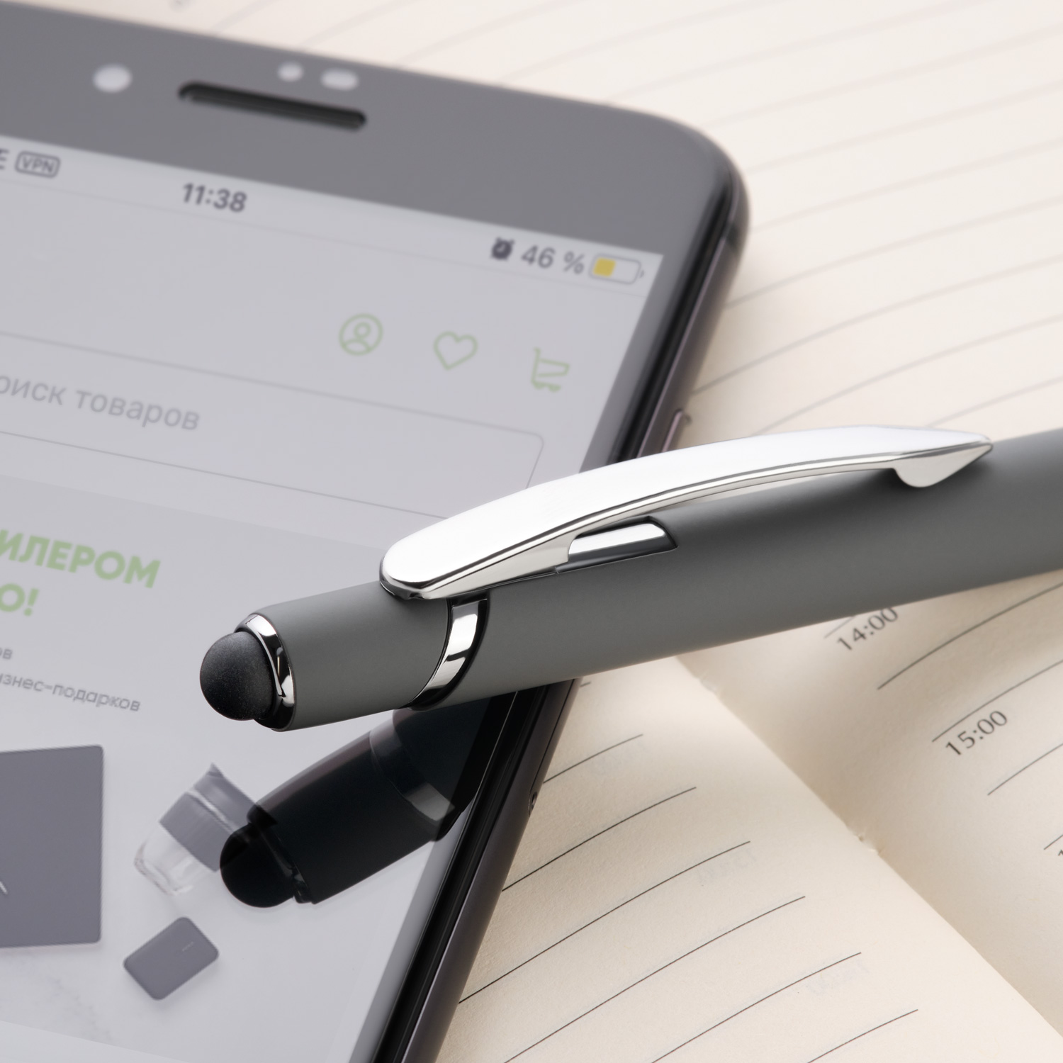 Шариковая ручка Comet NEO, серая-4