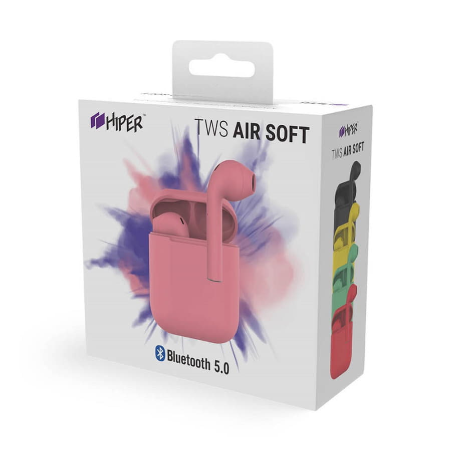 Наушники беспроводные с зарядным боксом TWS AIR SOFT, цвет розовый, розовый-4