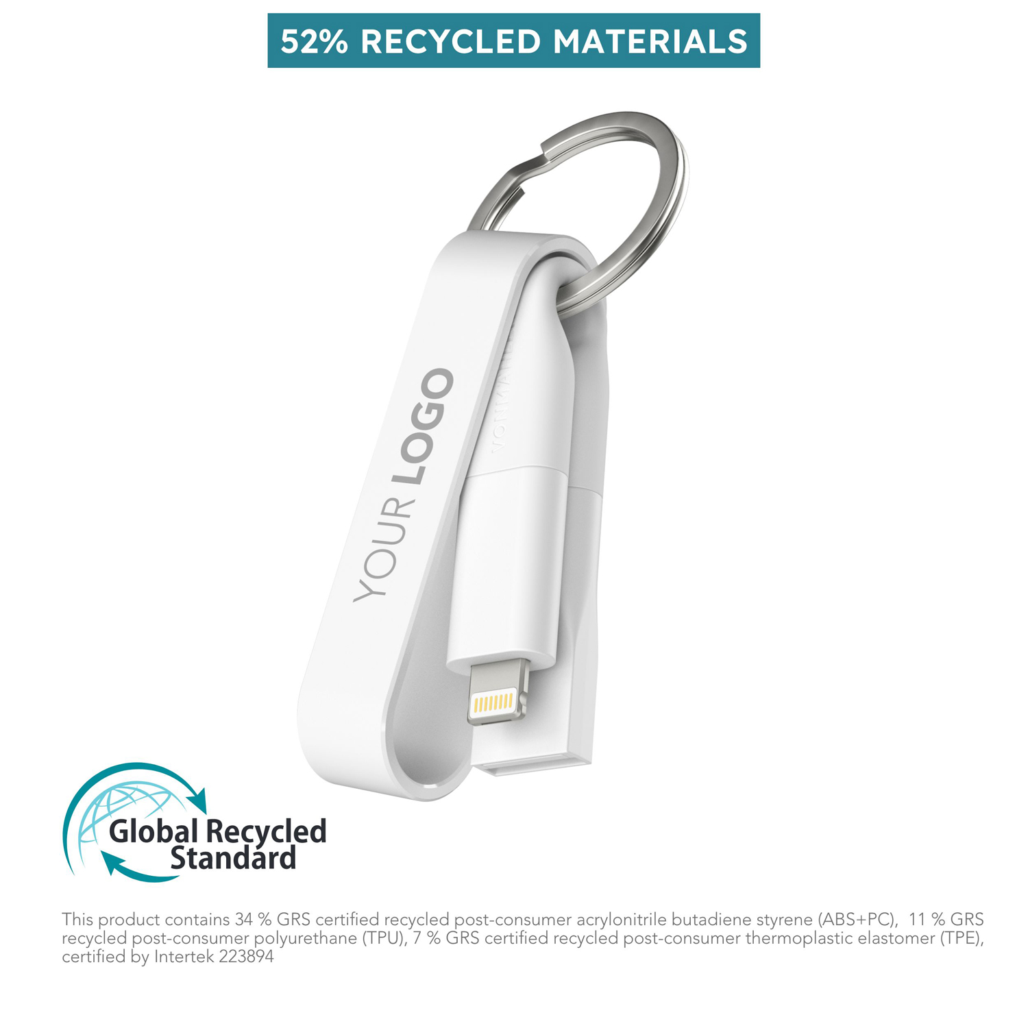 Кабель-брелок High Six Lite 6 в 1, белый-4