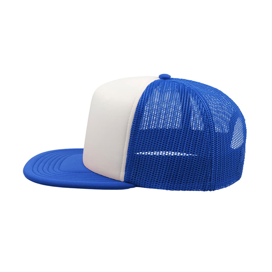 Бейсболка SNAP 90S, 5 клиньев, пластиковая застежка, белый, ярко-синий-3