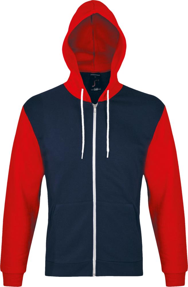 Толстовка на молнии Silver 280 темно-синяя с красным-0