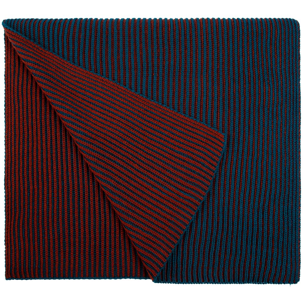 Шарф Nobilis, бирюзовый с терракотовым-1