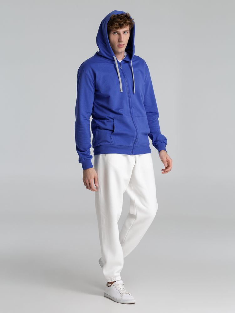 Толстовка на молнии с капюшоном Unit Siverga , ярко-синяя-3