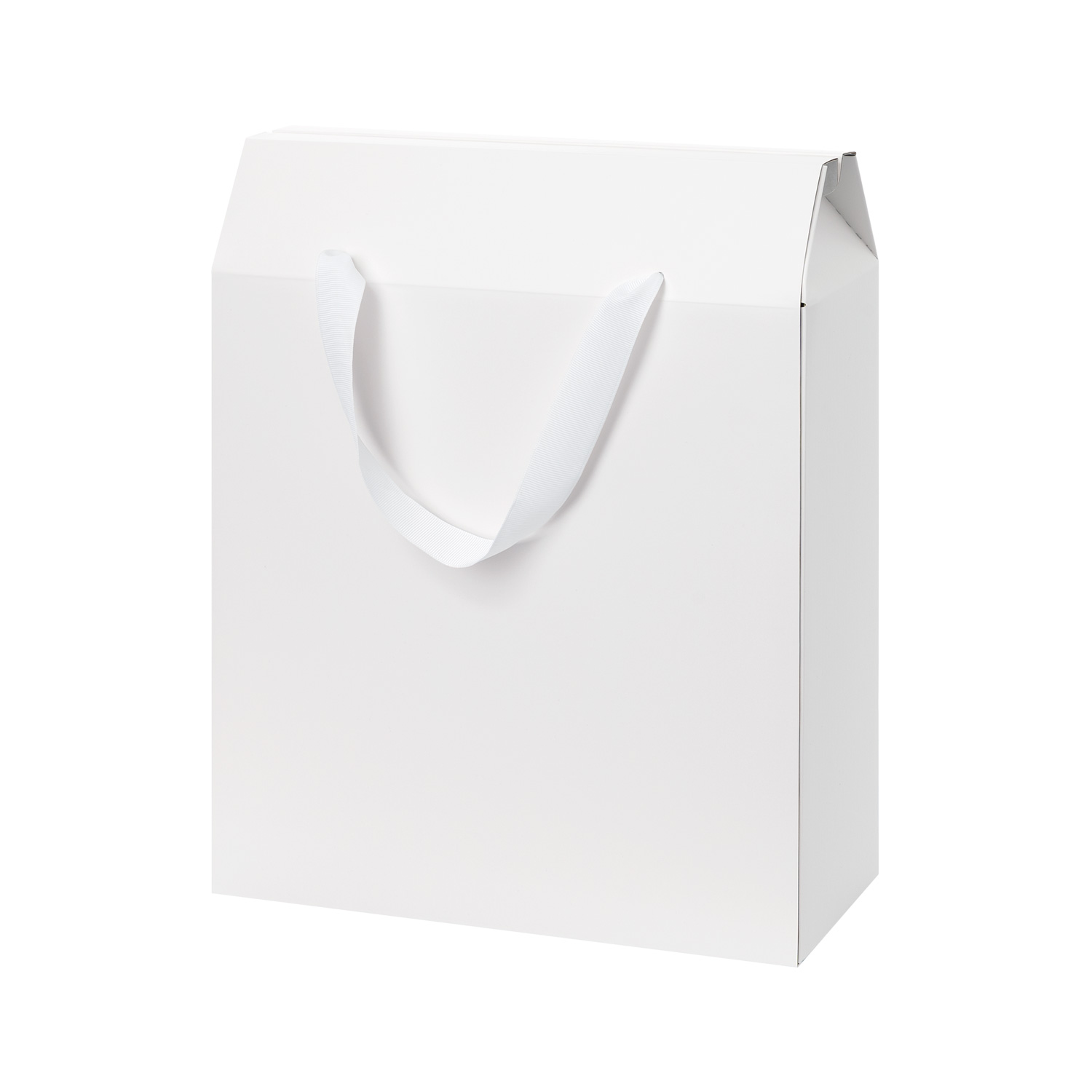 Подарочная коробка-пакет универсальная большая, белая-0