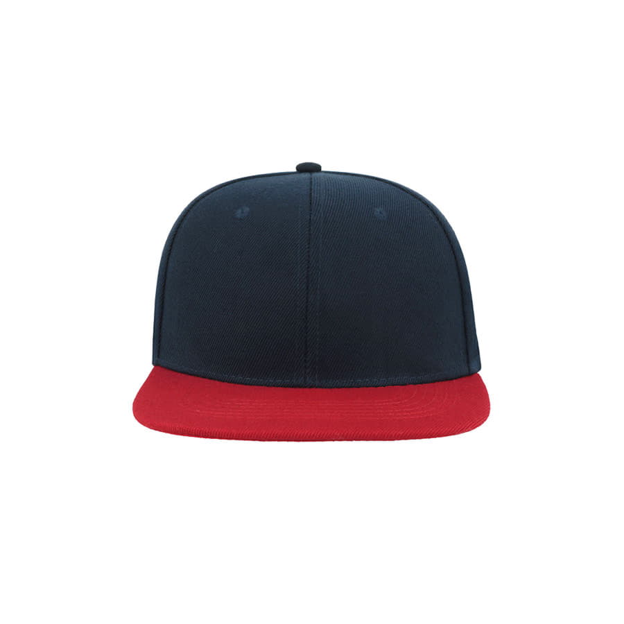 Бейсболка SNAP BACK, 6 клиньев, пластиковая застежка, синий, красный-4