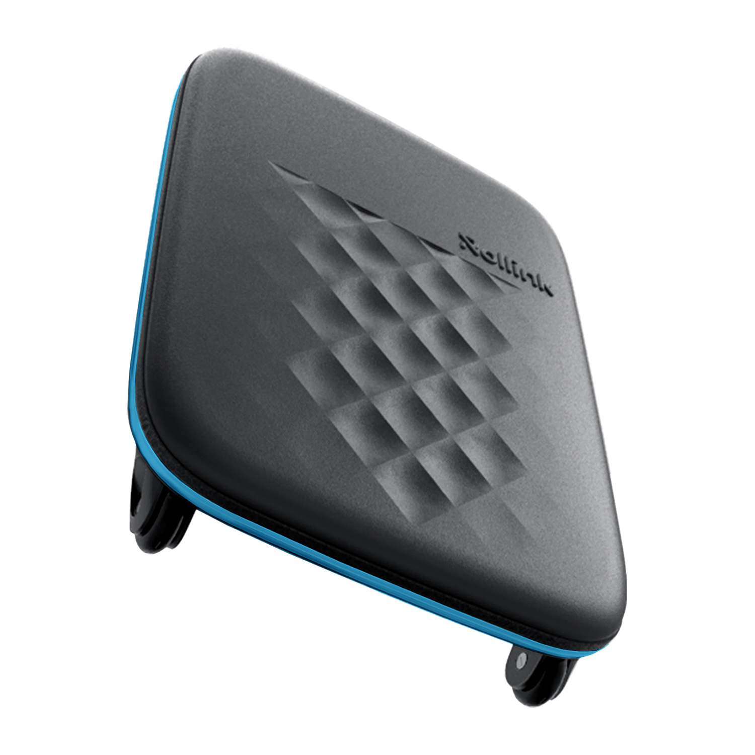 Чемодан складной Rollink Earth 55x40x20 см, 2 колеса, черный/синий-13