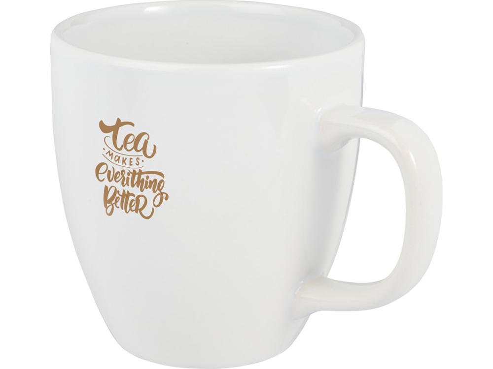 Керамическая кружка Moni объемом 430 мл, белый-2