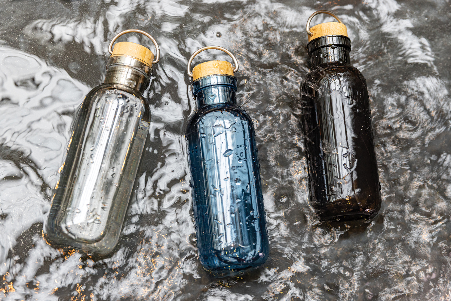 Бутылка для воды из rPET GRS с крышкой из бамбука FSC, 680 мл-5