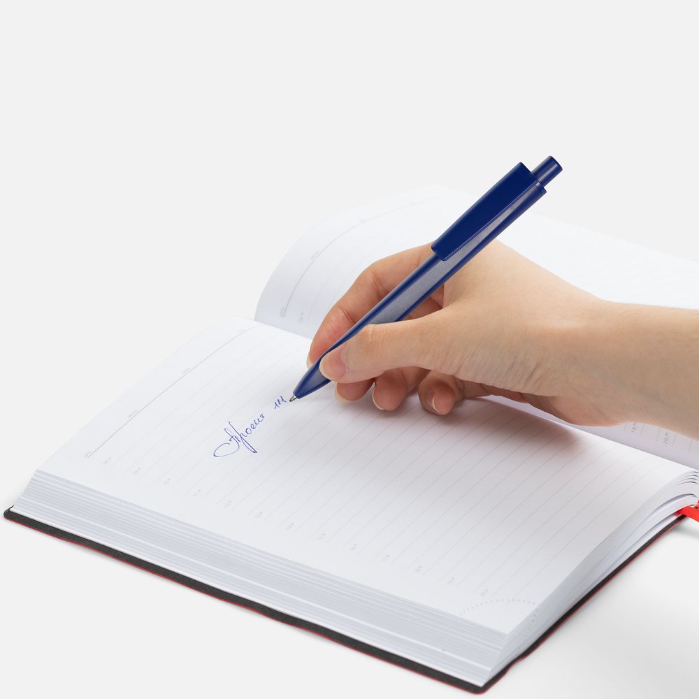 Ручка шариковая Ridge, темно-синяя-4