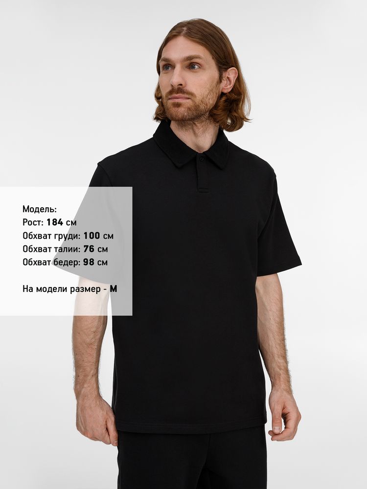 Рубашка поло унисекс Tiimi, черная-4