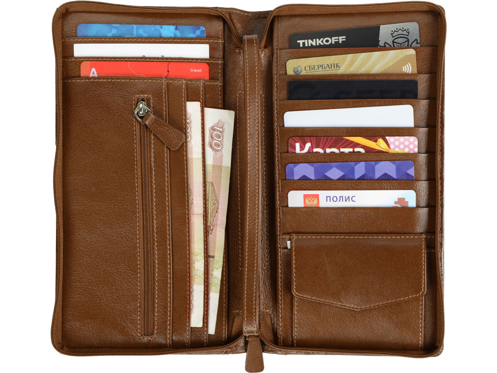 Трэвел-портмоне, коричневый-8