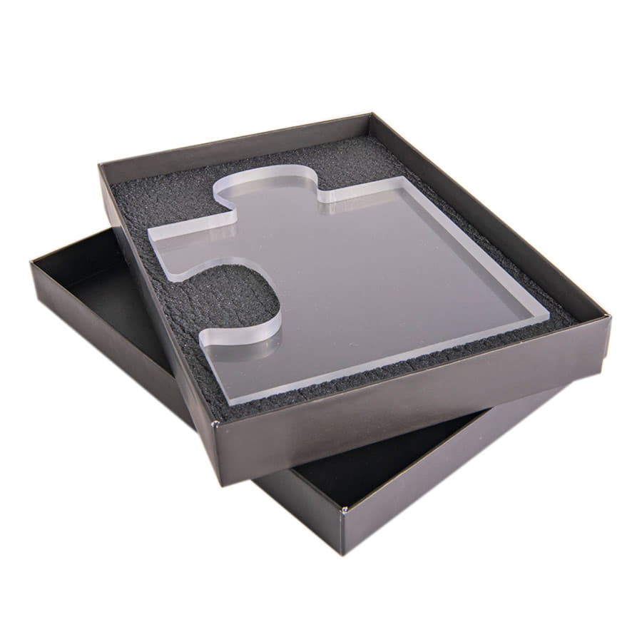 Награда CONNECT в подарочной коробке, матовые грани, 195х150х20 мм,  акрил, прозрачный-1