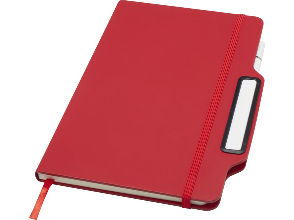 Nexus блокнот формата А5 в твердой обложке с ручкой и карандашом - Красный-0