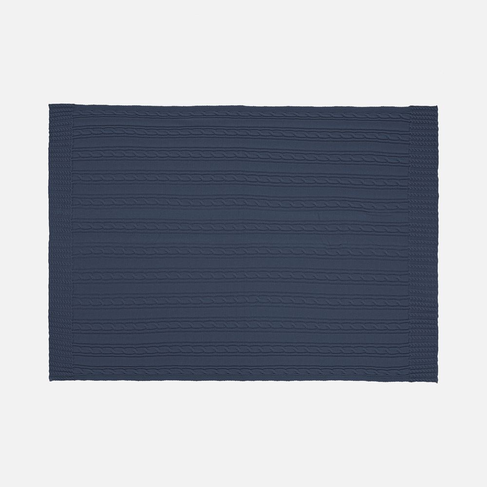 Плед Remitti, серо-синий (сланец)-2